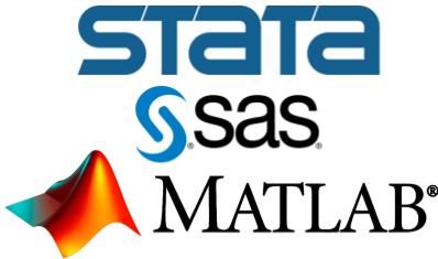 Logos for Stata, SAS and Matlab